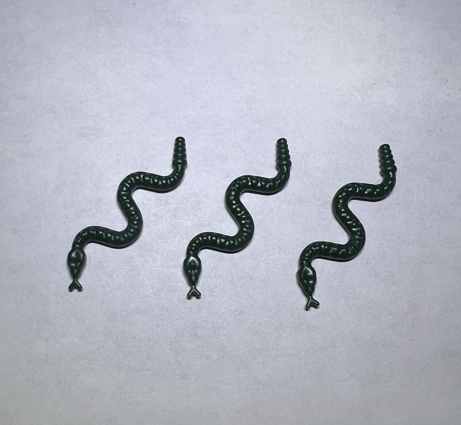 Lego Lot Of 3 Earth Green Snakes Snake Rattlesnake City Jungle New Animal