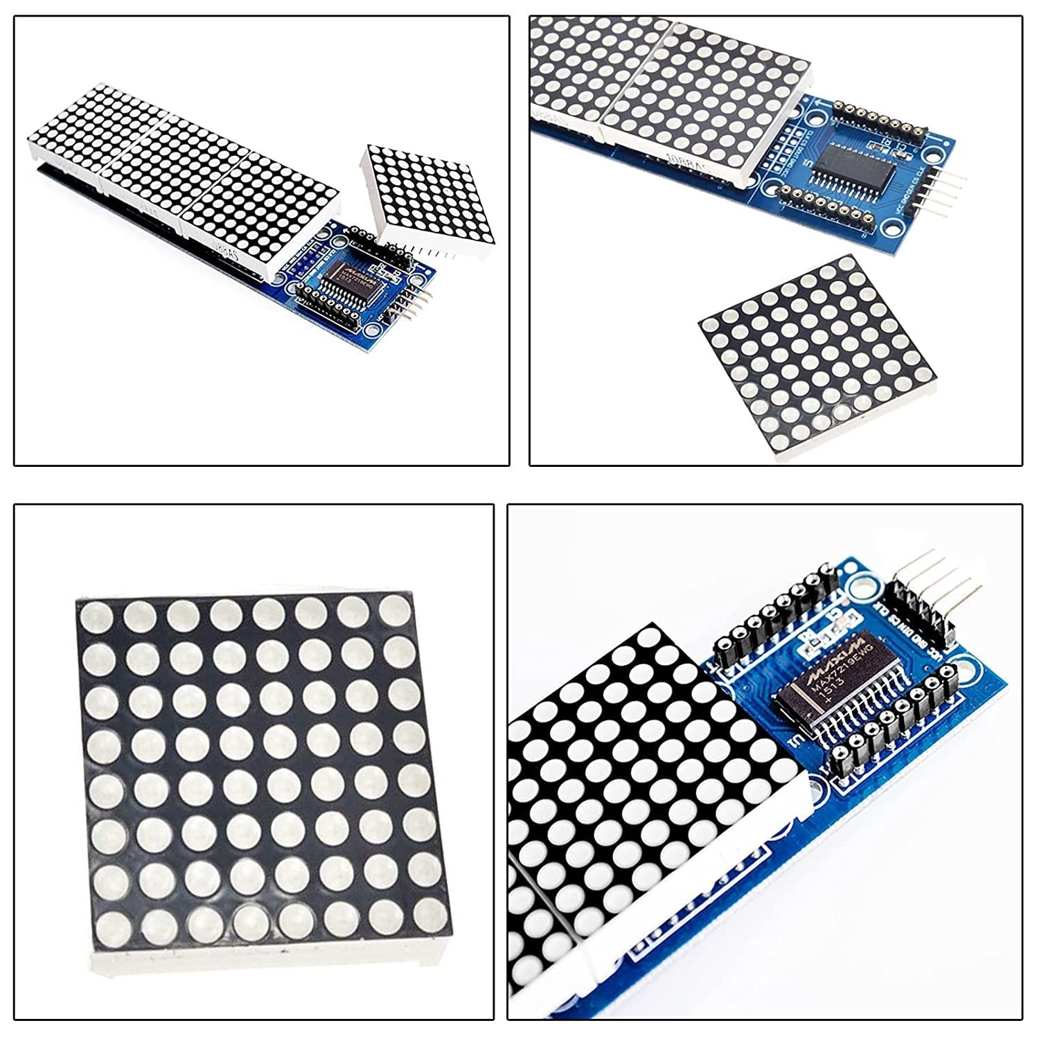 3PCS MAX7219 Dot Matrix Module 32x8 4 in 1 LED Display Modules Drive with 5Pi...
