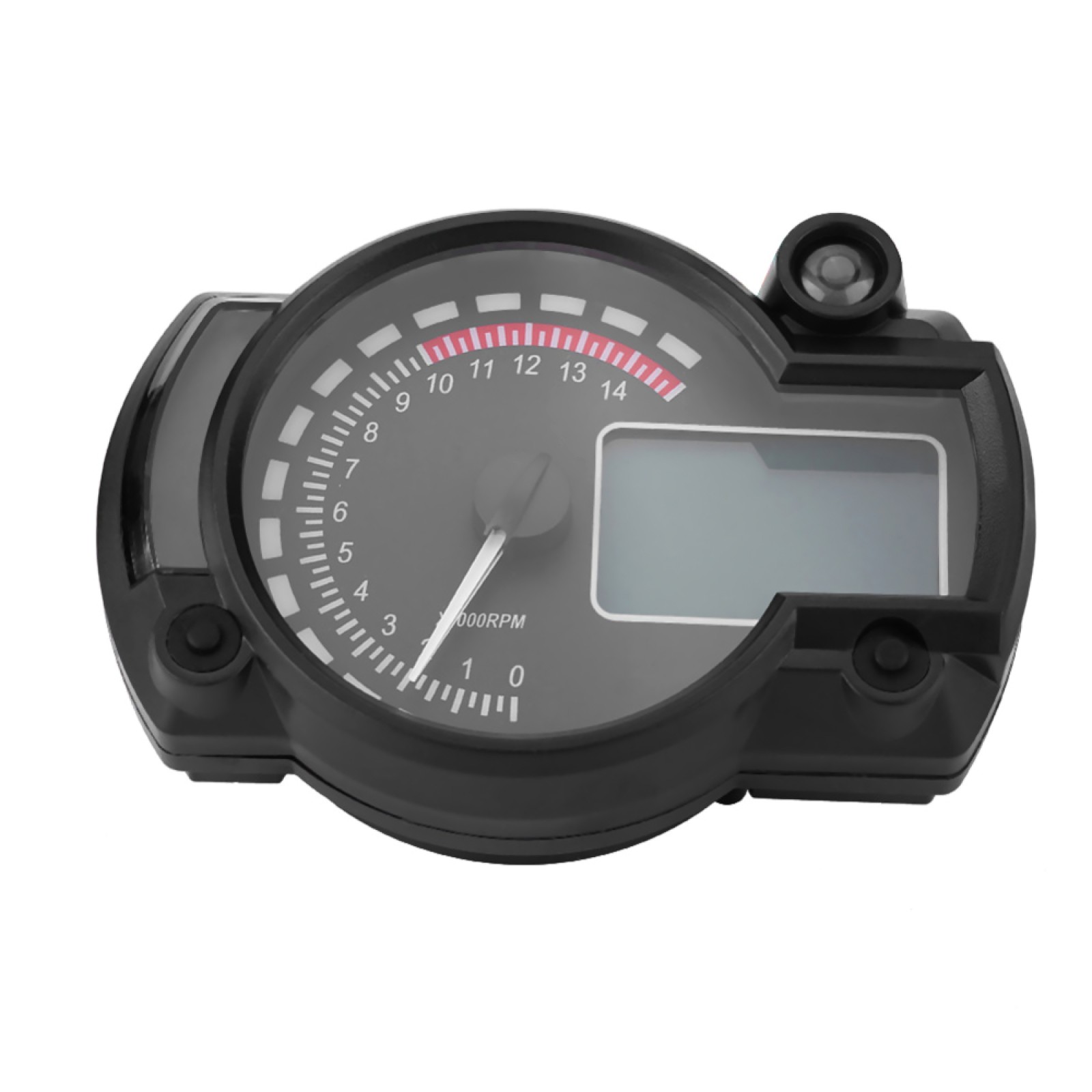 Digital LCD Display Motorcycle Speedometer Odometer Tachometer 7 Color Adjusting