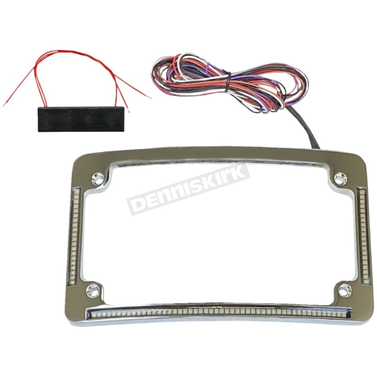 Custom Dynamics Radius License Frame w/Auxiliary LEDs & Tag Illumination-TF08-C