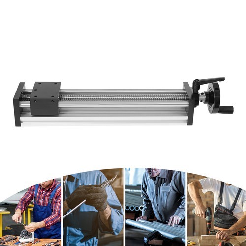 250mm Manual Sliding Table Linear Rail Guide Dual Optical Axis Ballscrew