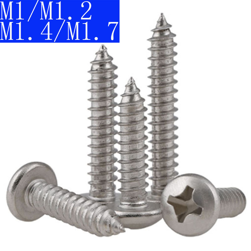 M1-M1.7 304 Stainless Steel Phillips Cross Recessed PAN Head Self Tapping Screws