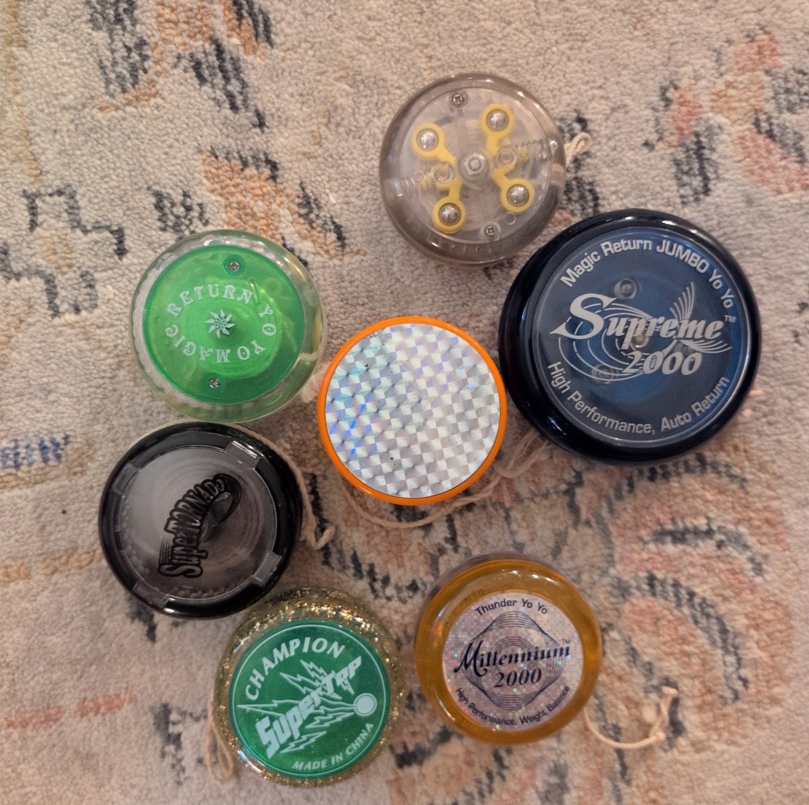 Lot Of 7 Yoyos  Super Tornado, Super Top, Millennium 2000, Etc