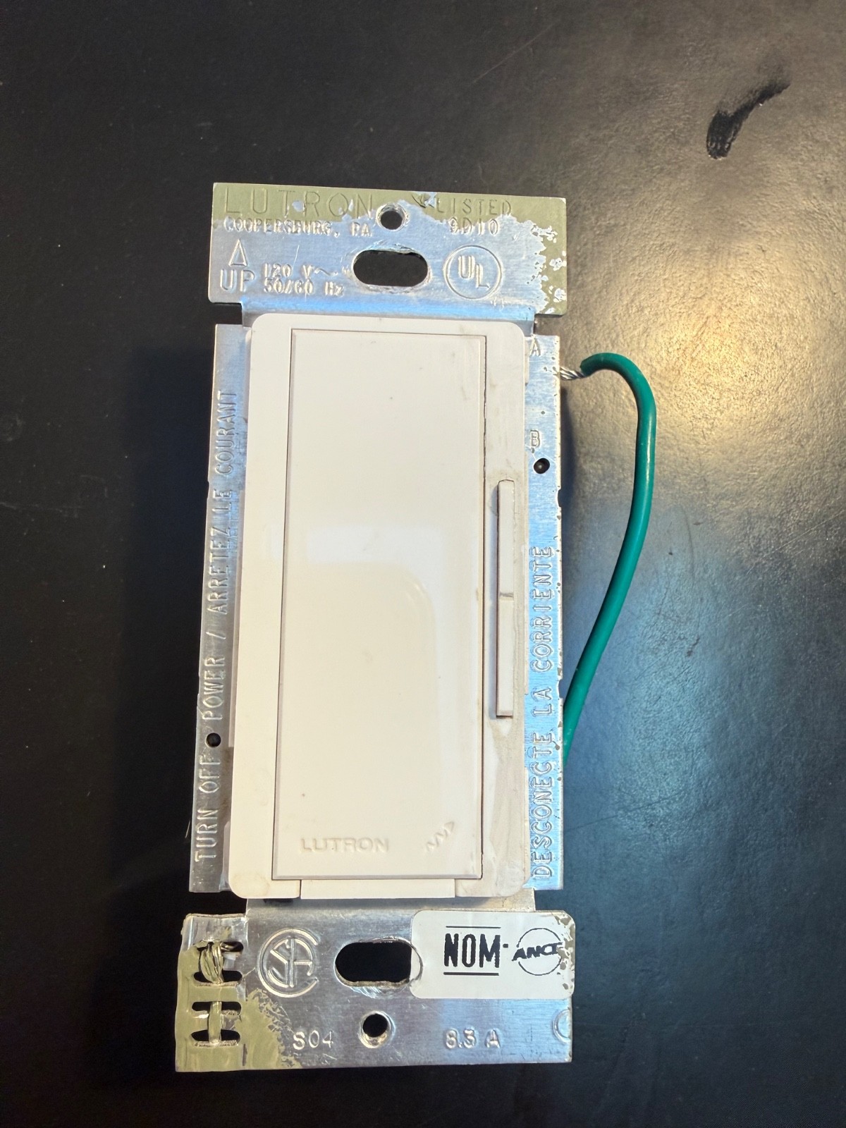 Lutron RA-AD Accessory Dimmer (Gloss White). Gen 1