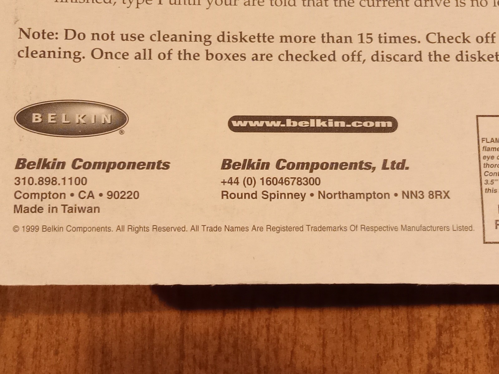 Belkin Cyberclean Multimedia Cleaning System – Model# F8E648