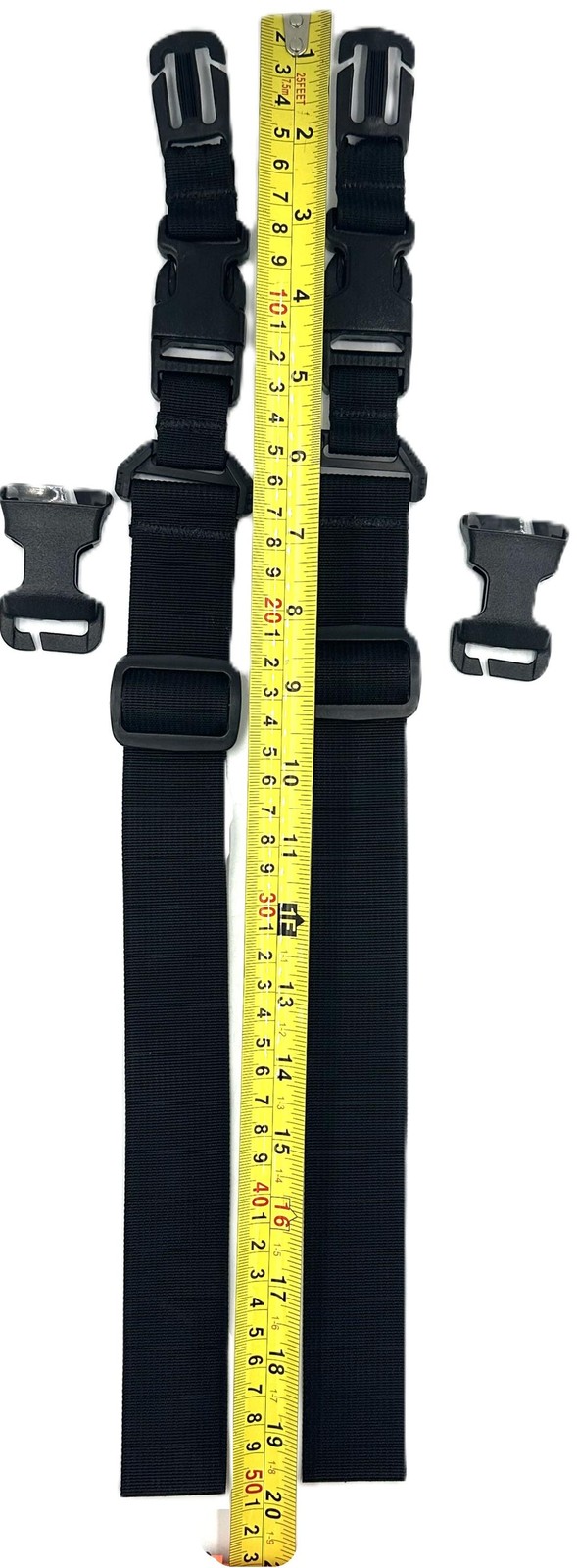 Tactical Quick Release Attachment Strap Set Adjustable Nylon Black Modular