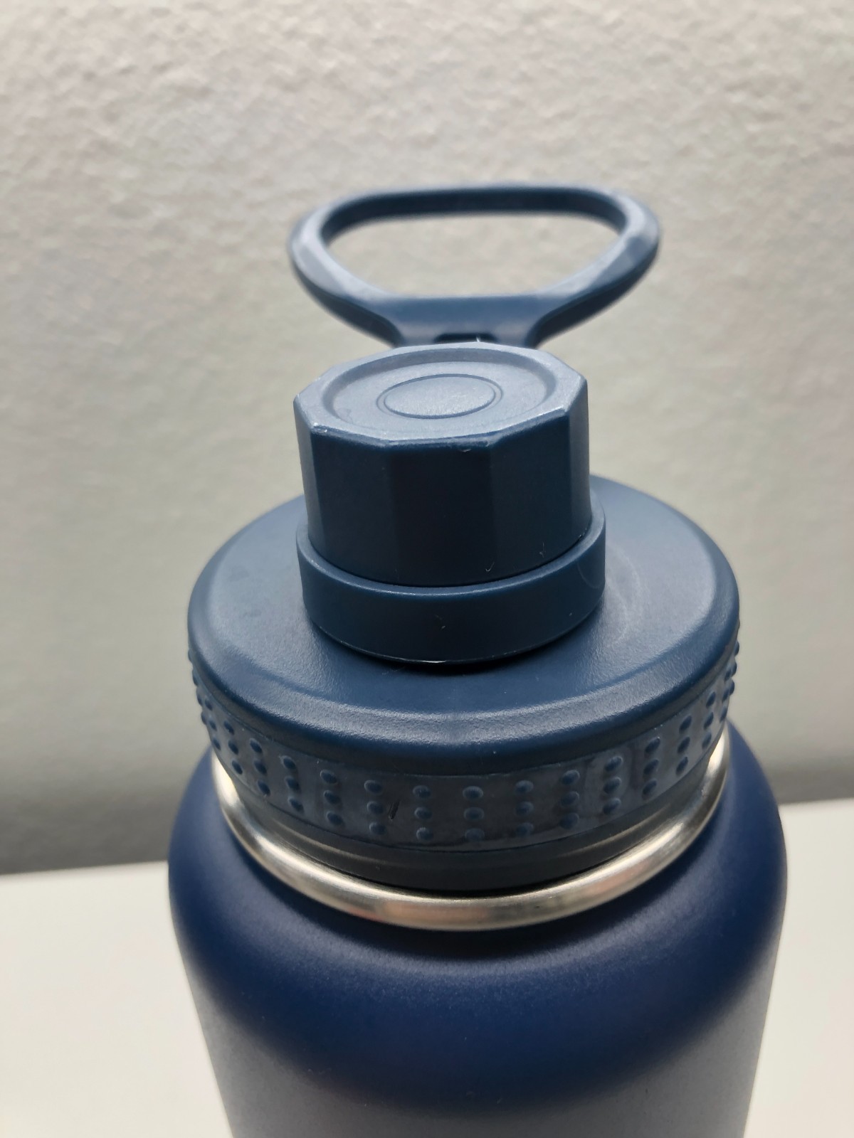 RubyFlask 32oz Stainless Steel Water Bottle Blue Wide Mouth Insulated Handle