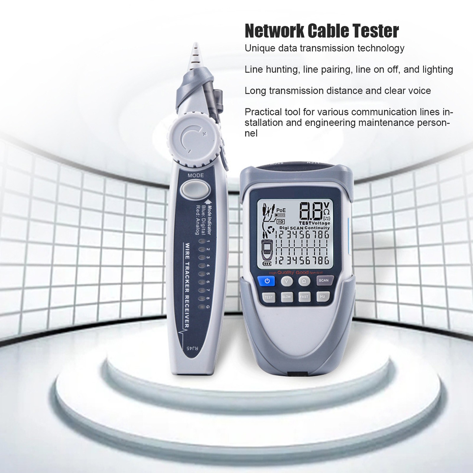 Digital Multifunction Network Cable Tester For Line Finding Applicable In Engine
