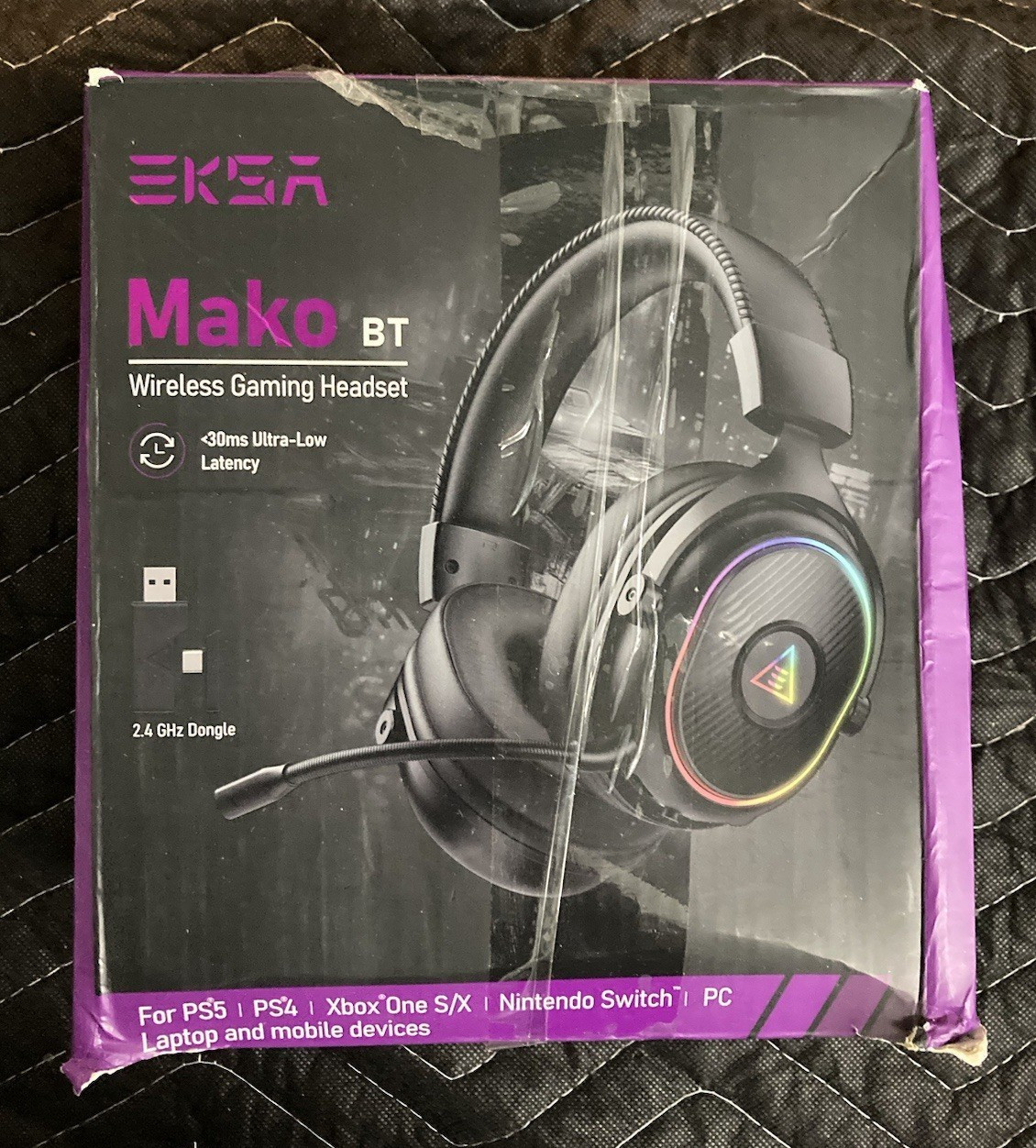 EKSA Mako BT Wireless Gaming Headphones with Detachable Microphone 30ms Latency