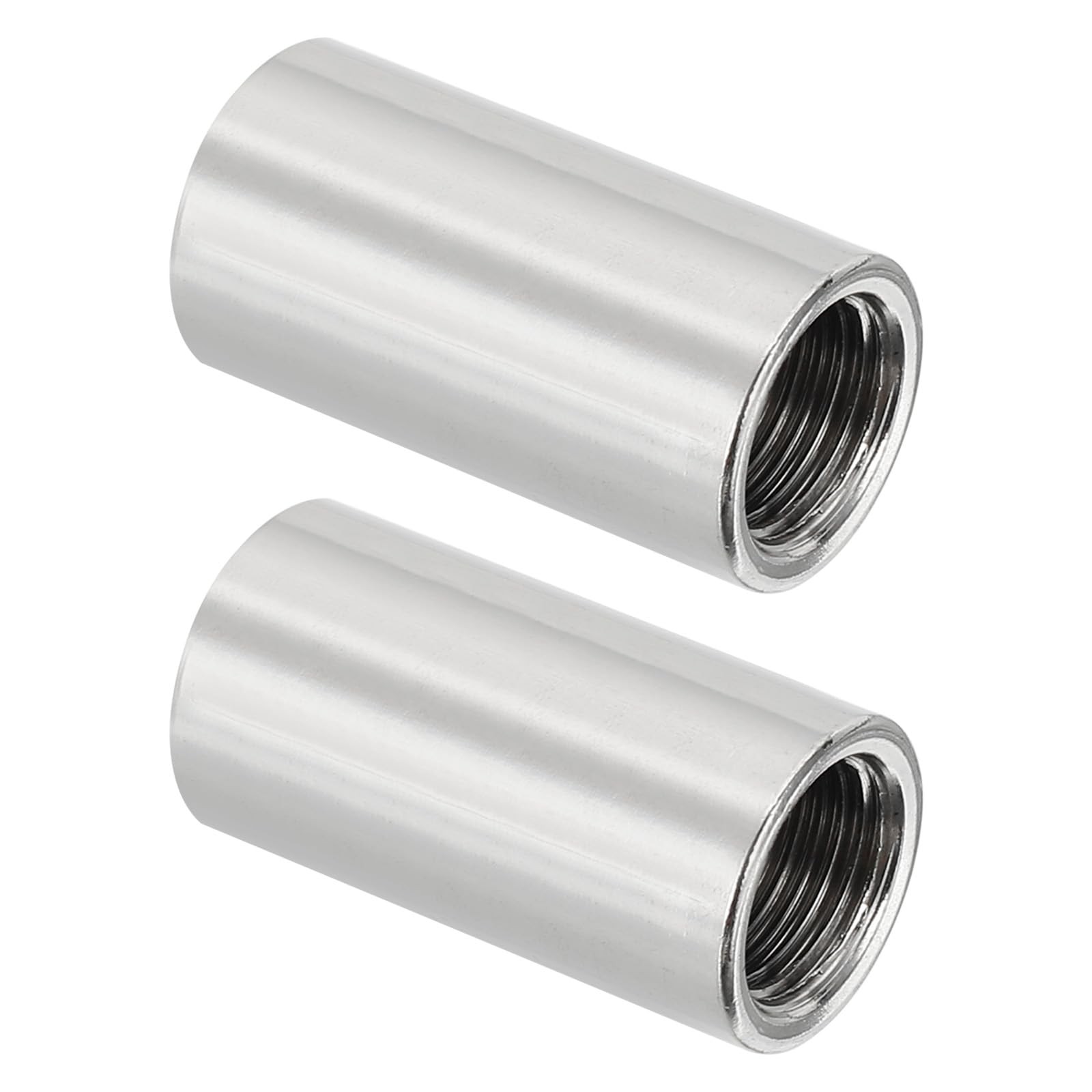 PATIKIL 304 Stainless Steel Pipe Coupling 2 Pcs, 1/8" x 1/8" Female BSP Threa...