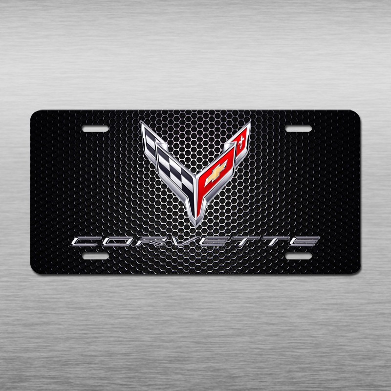 LICENSE PLATE Novelty Art Corvette Z06 ZR1 Black Sport Car Truck SUV Car Tag