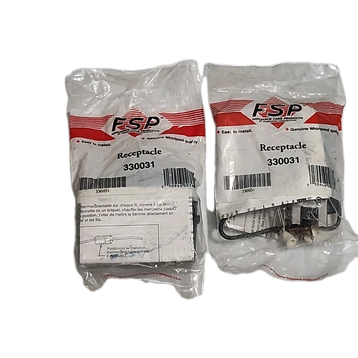 FSP Genuine OEM Part Whirlpool Oven Range Element Receptacle 330031 Set Of 2