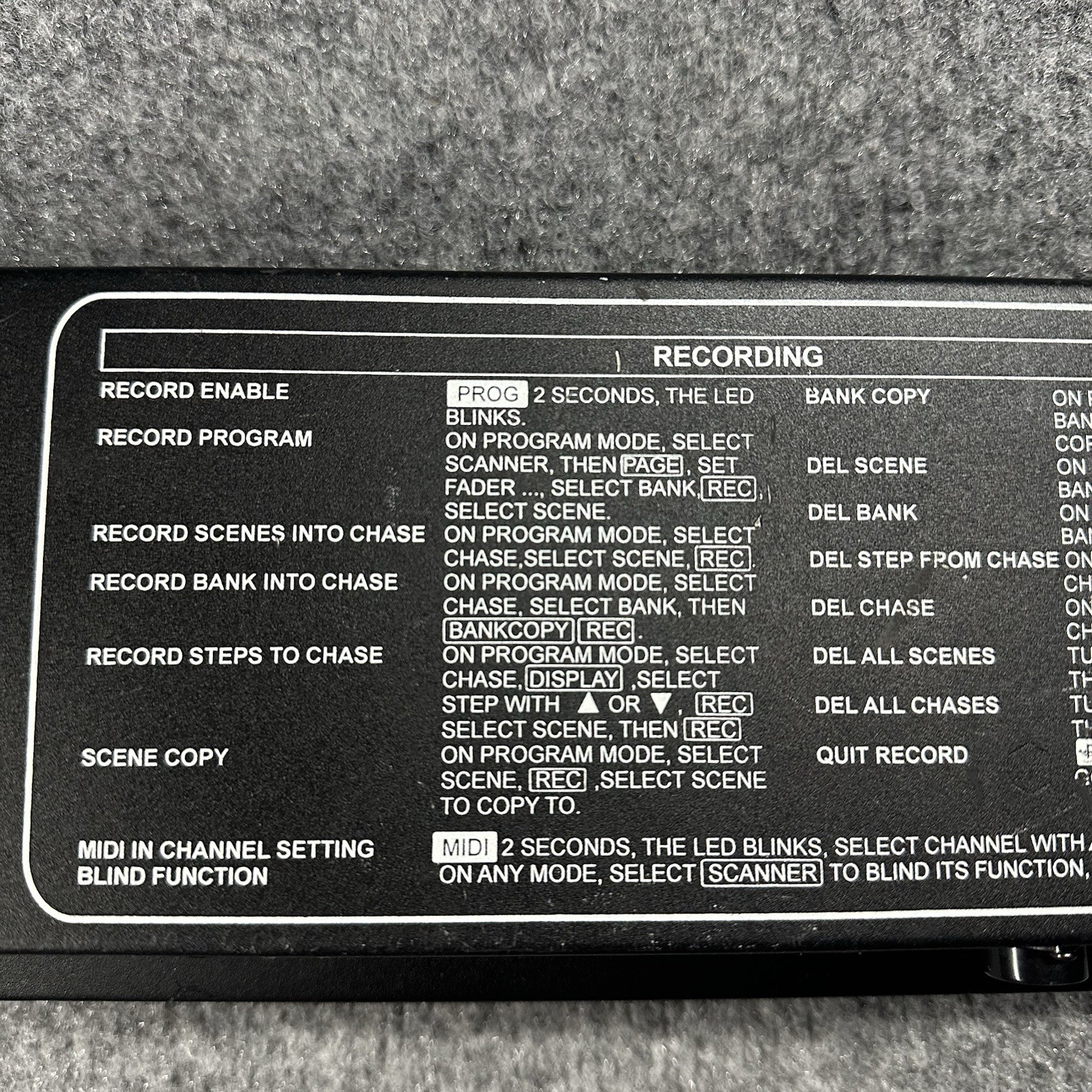 Elation DMX Programmer Channel Tabletop Lighting Controller OPERATOR 192 Untestd