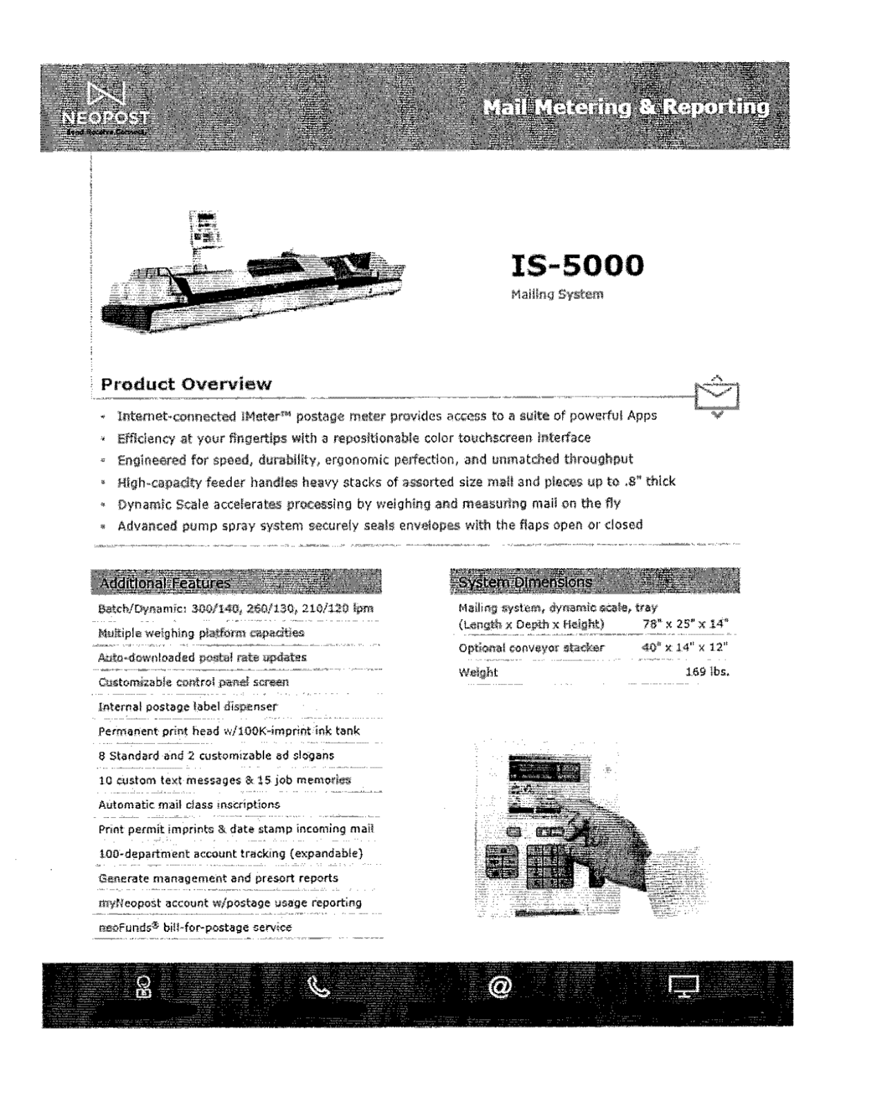 Neopost Hasler IS/IM5000 Mailing Machine