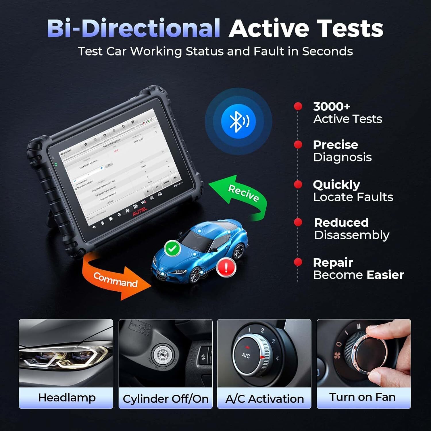 Autel MaxiSYS MS906 Pro ECU Coding Full System Diagnostic Scanner AS MK906 PRO