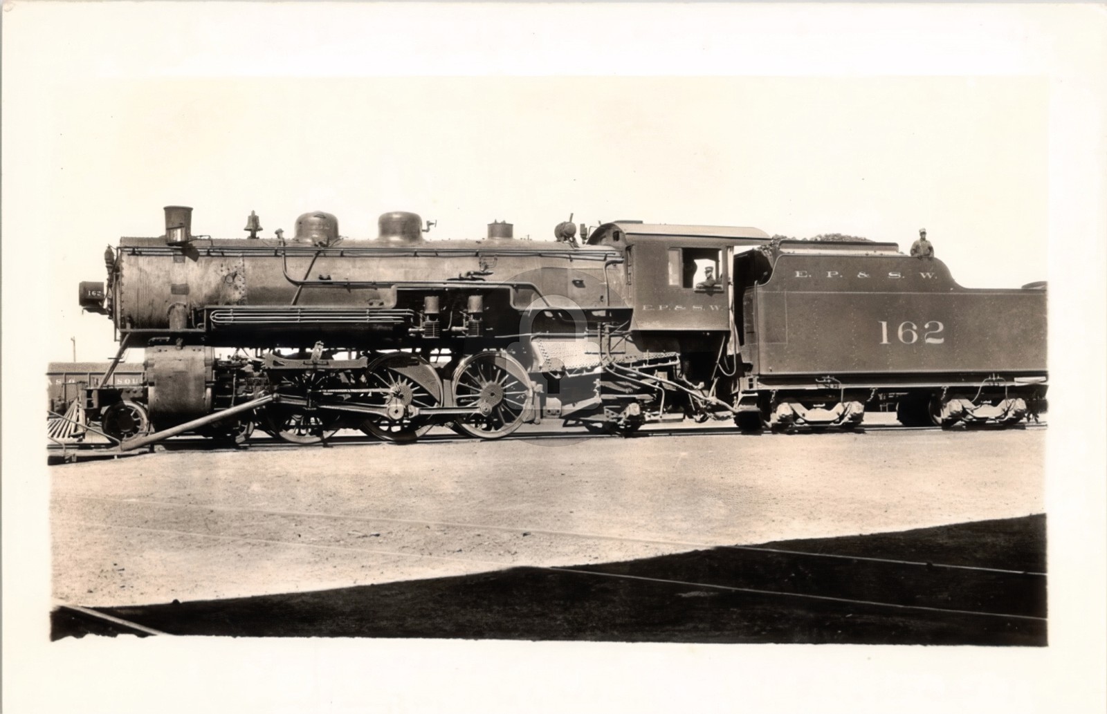 Carrizozo NM El Paso & Southwestern Railroad No. 162 RPPC Photo Postcard COPY