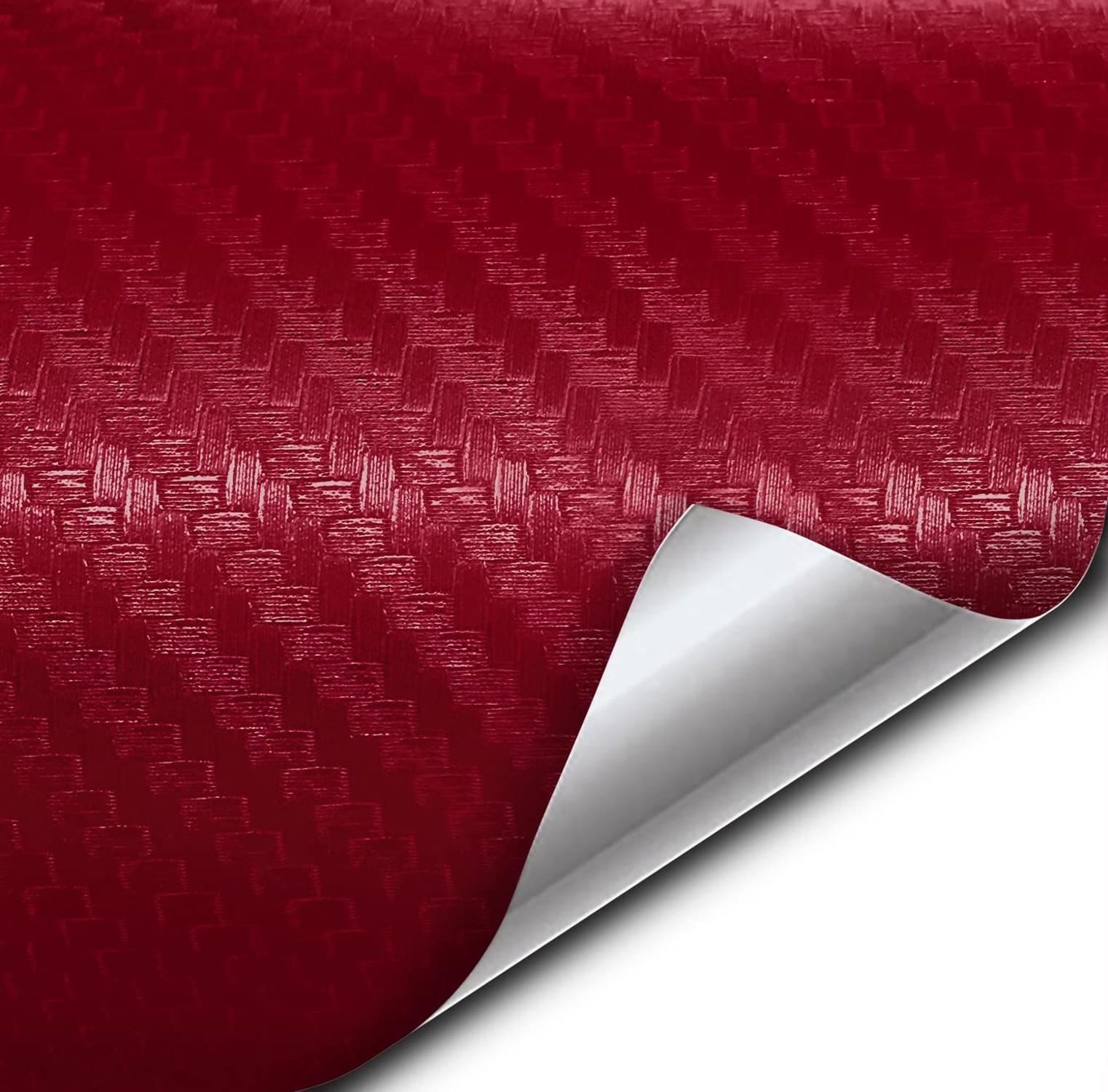 VViViD XPO Burgundy Dry Carbon Fiber 1ftx 5ft Vinyl Wrap Roll with Air Releas...