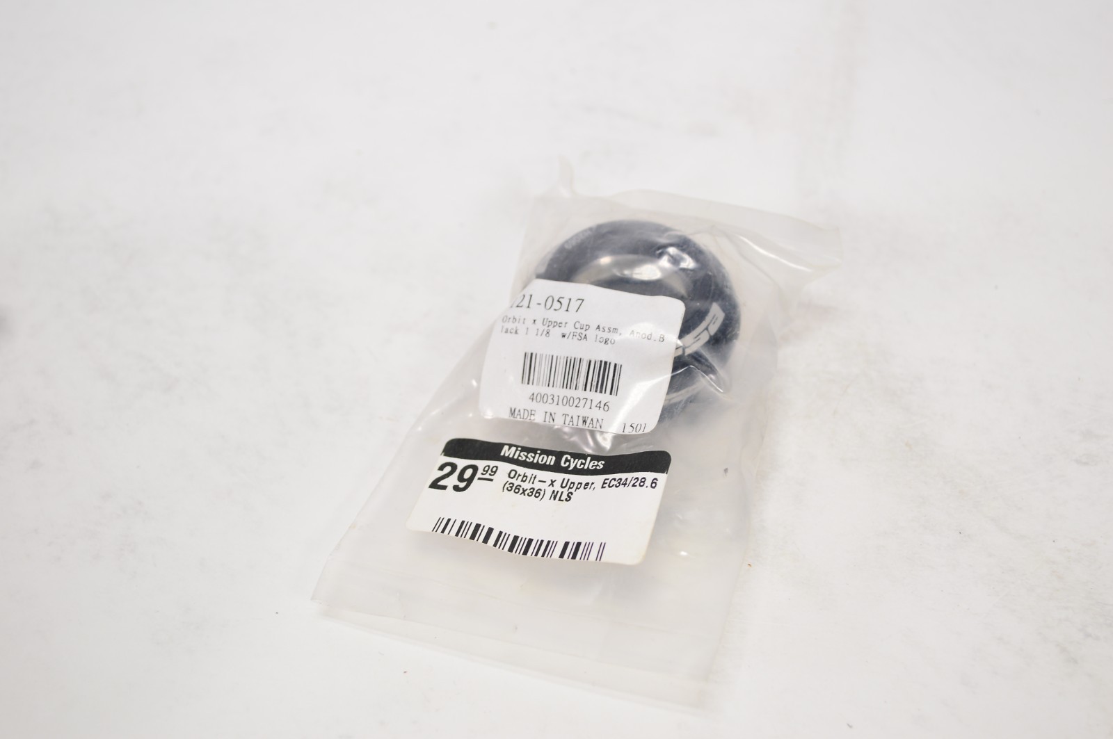 FSA Orbit-X Upper Cup Assembly Black EC34/28.6 36x36 121-0517
