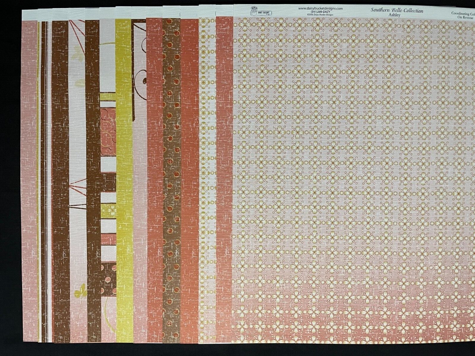 DAISY BUCKET "SOUTHERN BELLE" 12X12 DS LINEN-LIKE TEXTURE PAPERS