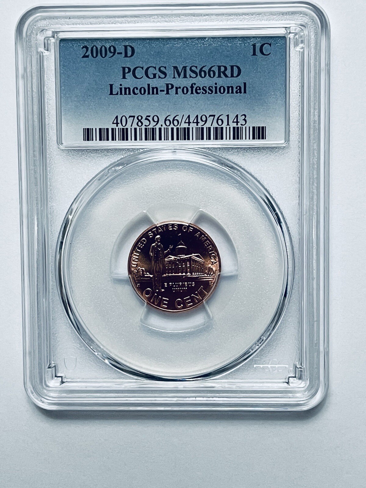 2009-D Lincoln Bicentennial Reverse Professional Cent PCGS MS66RD