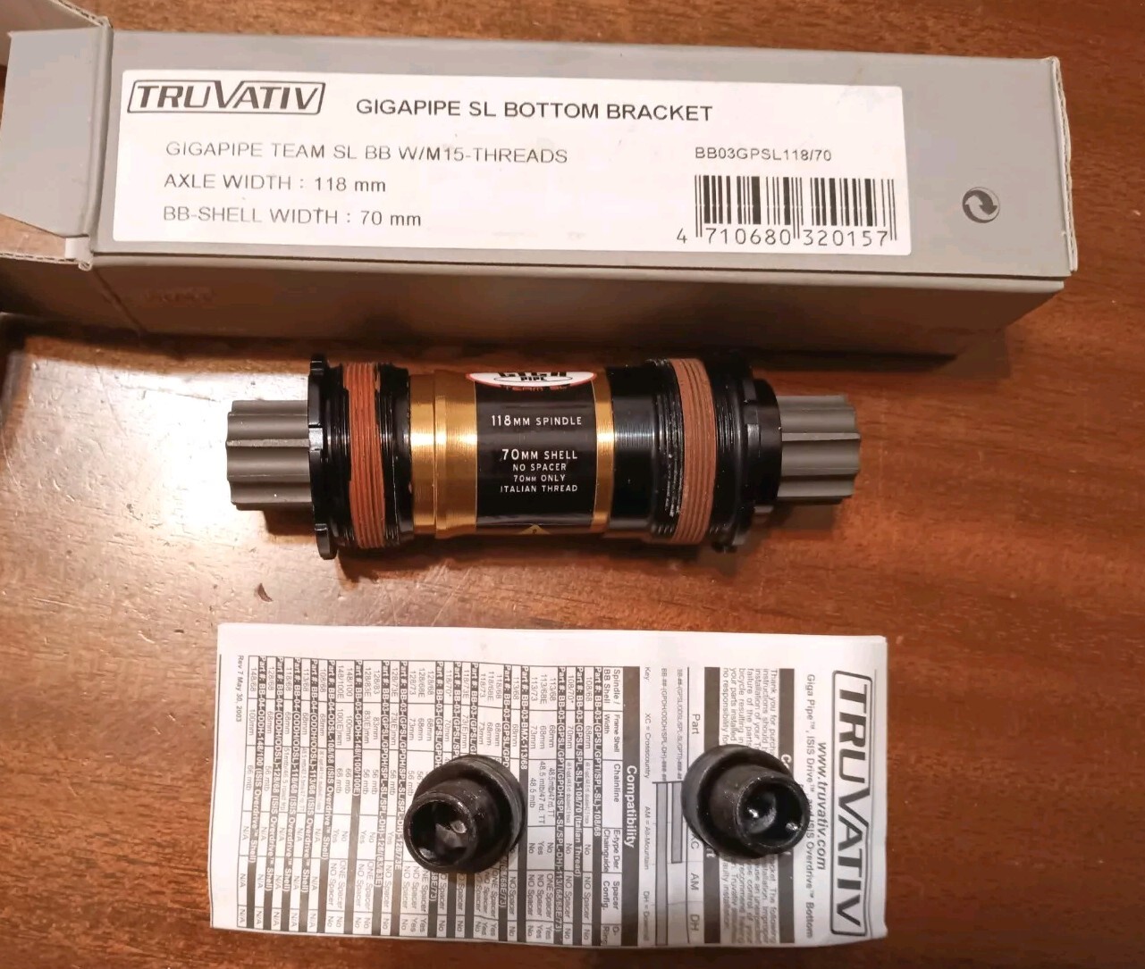 NOS Truvativ Gigapipe Team SL Italian Thread 70 X 118