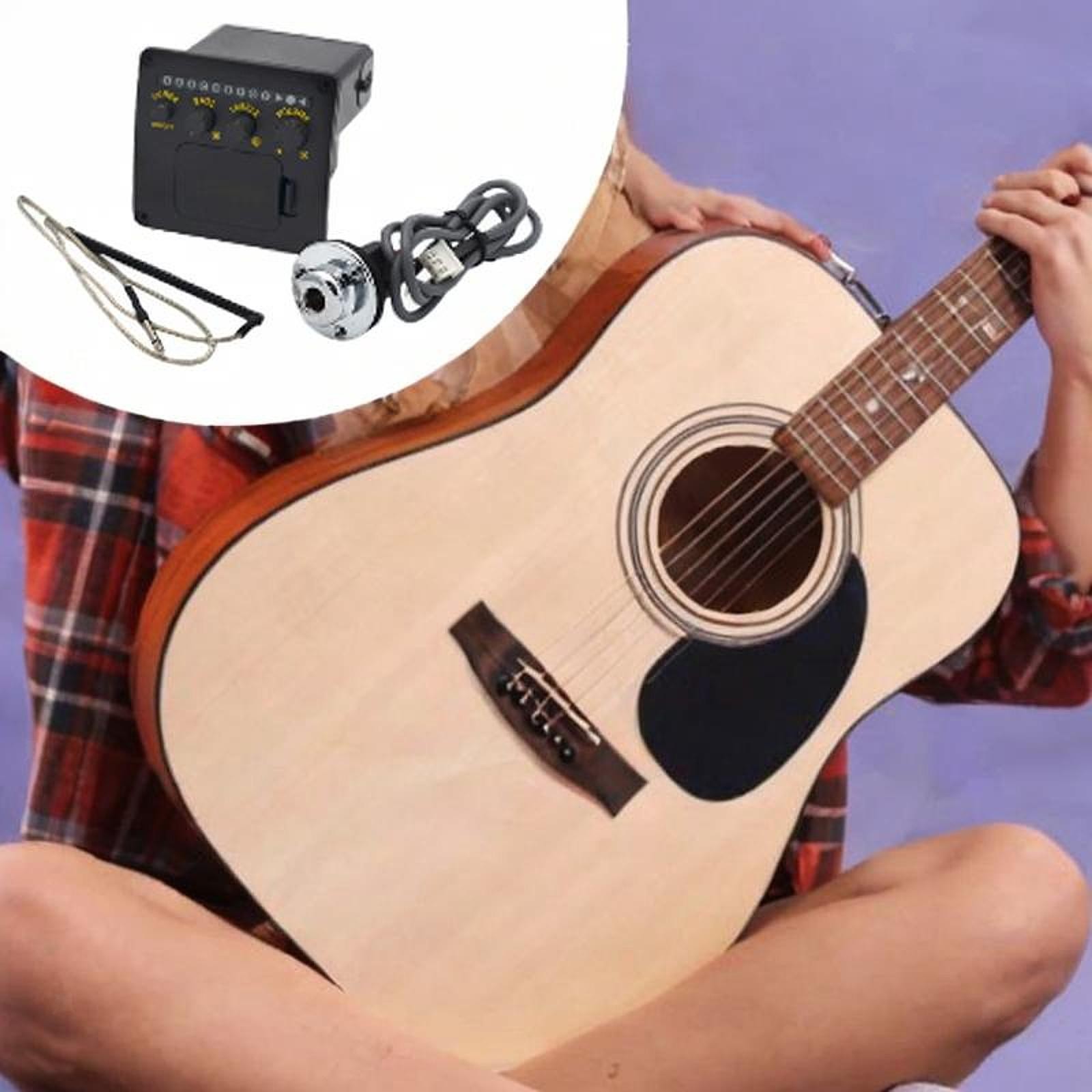 Folk Guitar Tuner Pickup Replacment Acoustic Guitars Versatile 2 Band Preamp