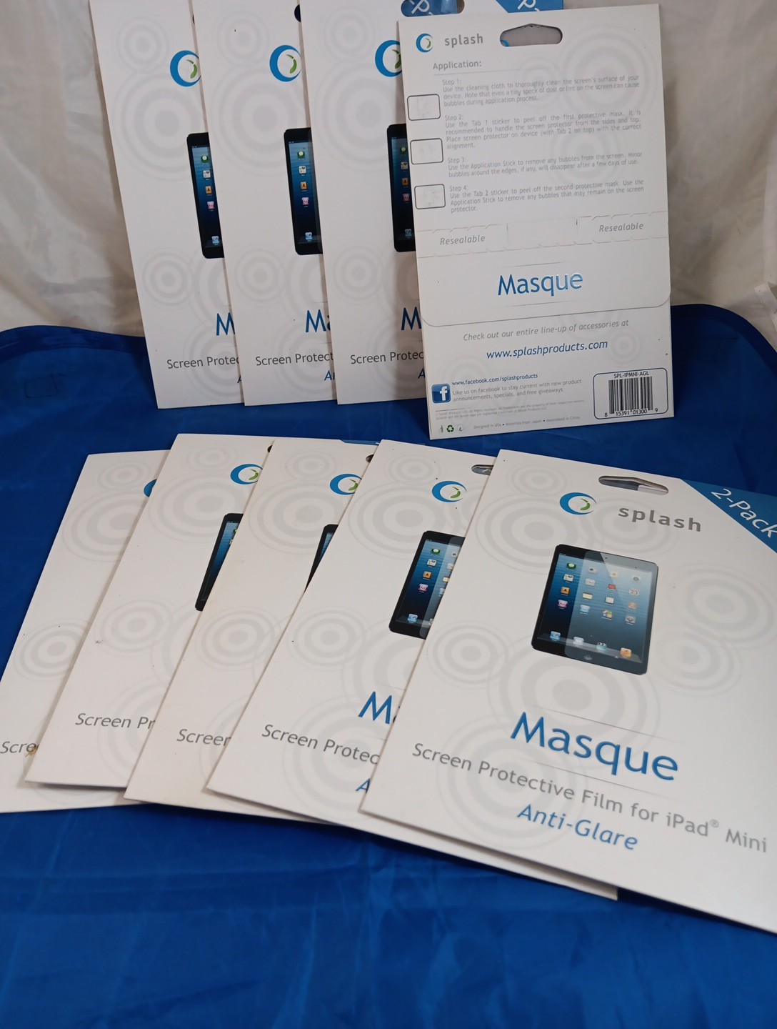 Lot of 9 Splash Masque Screen Protector 2 Pack