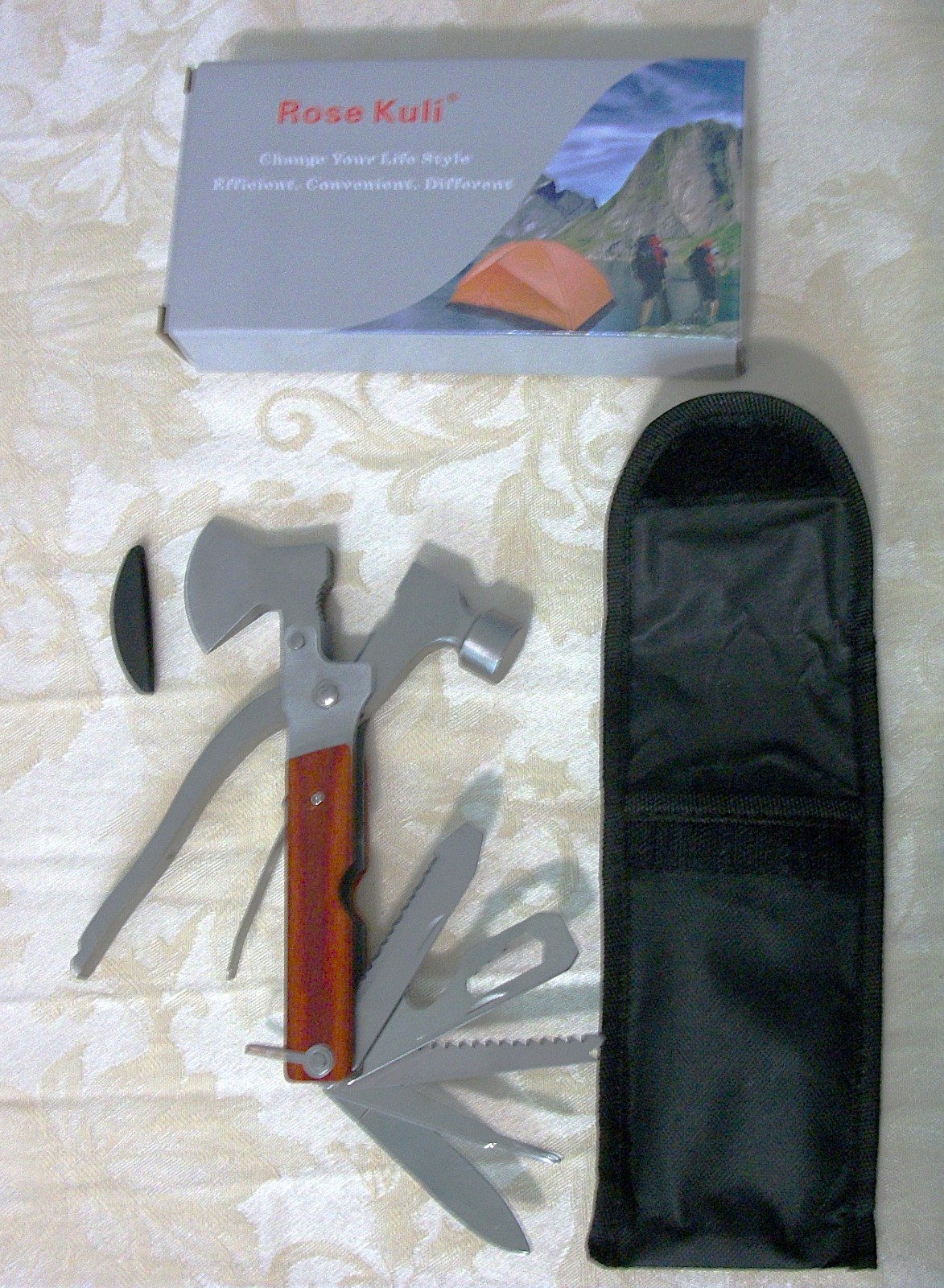 Rose Kuli 7'' Portable 18-1  Multitool with Case, NEW