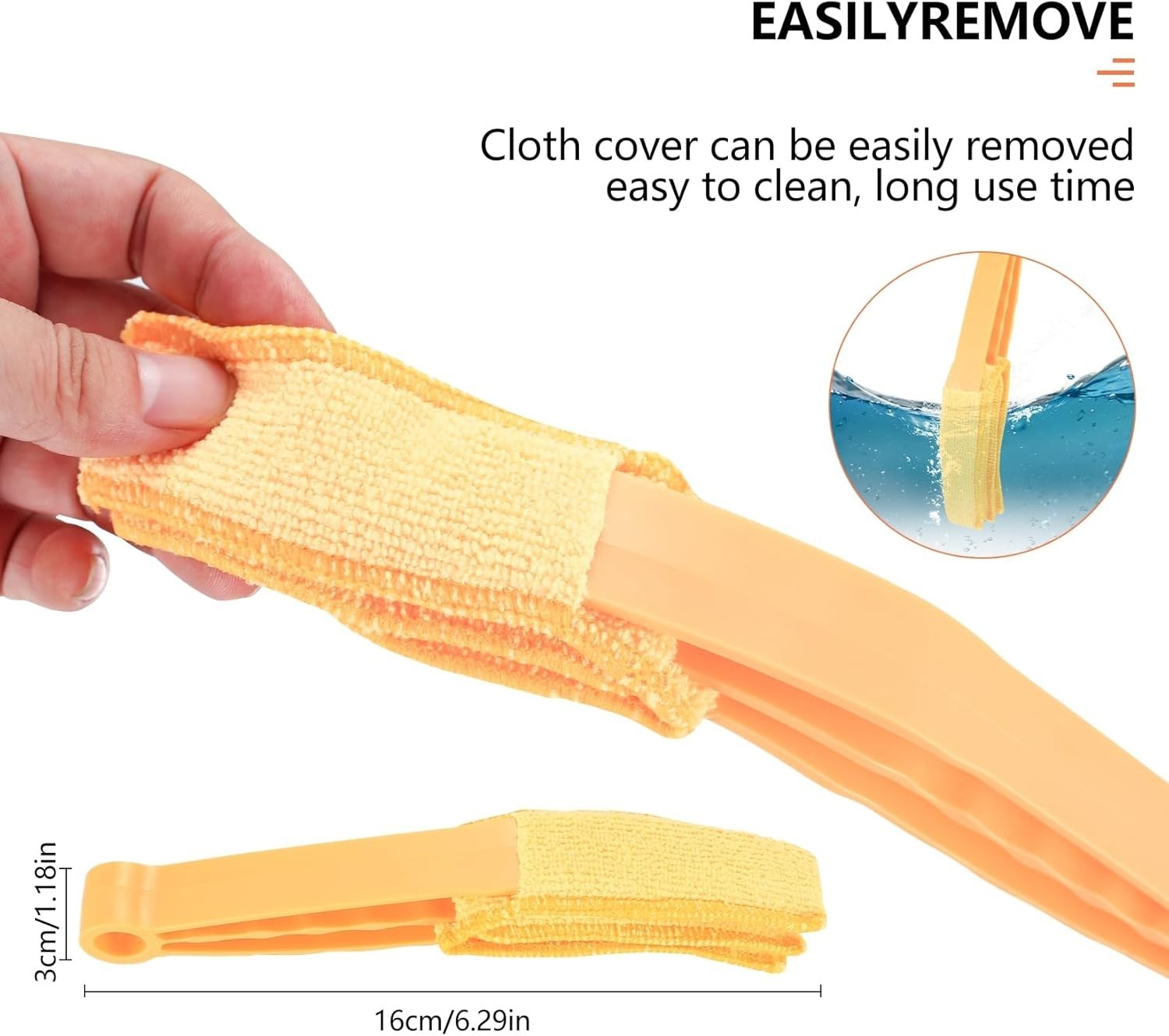 4pcs Window Venetian Blind Cleaner Duster Tool, Include 2pcs 7 Finger Blind