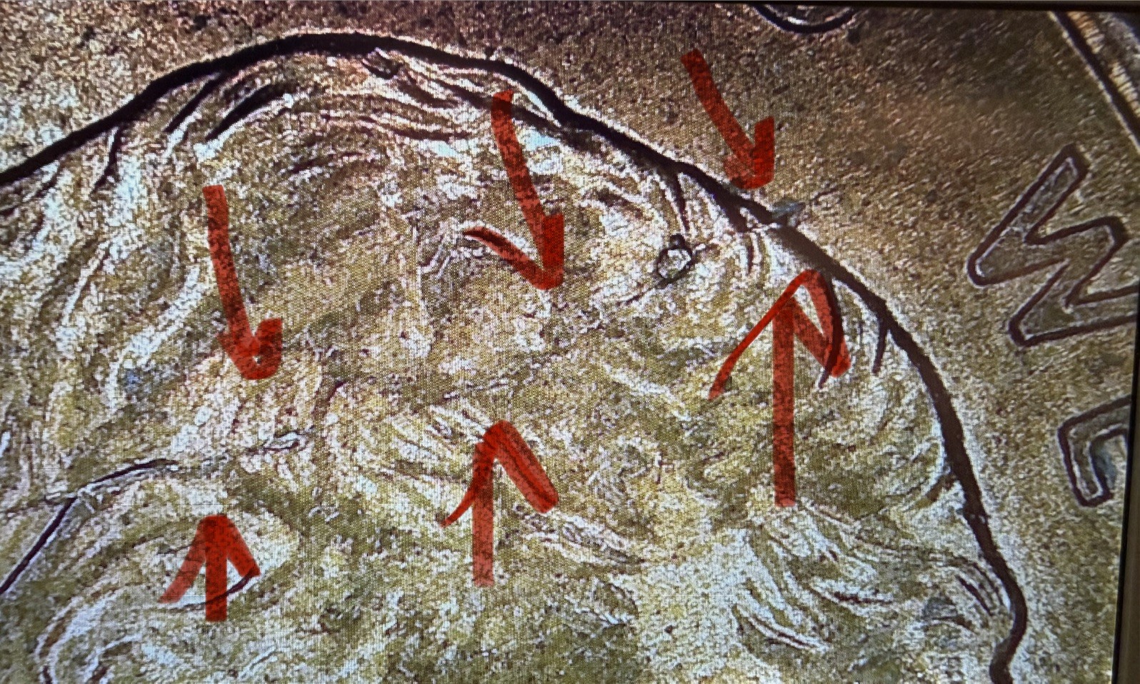 1994-P Lincoln cent-Obverse Die crack Errors “Spiked Head", V over B VDB