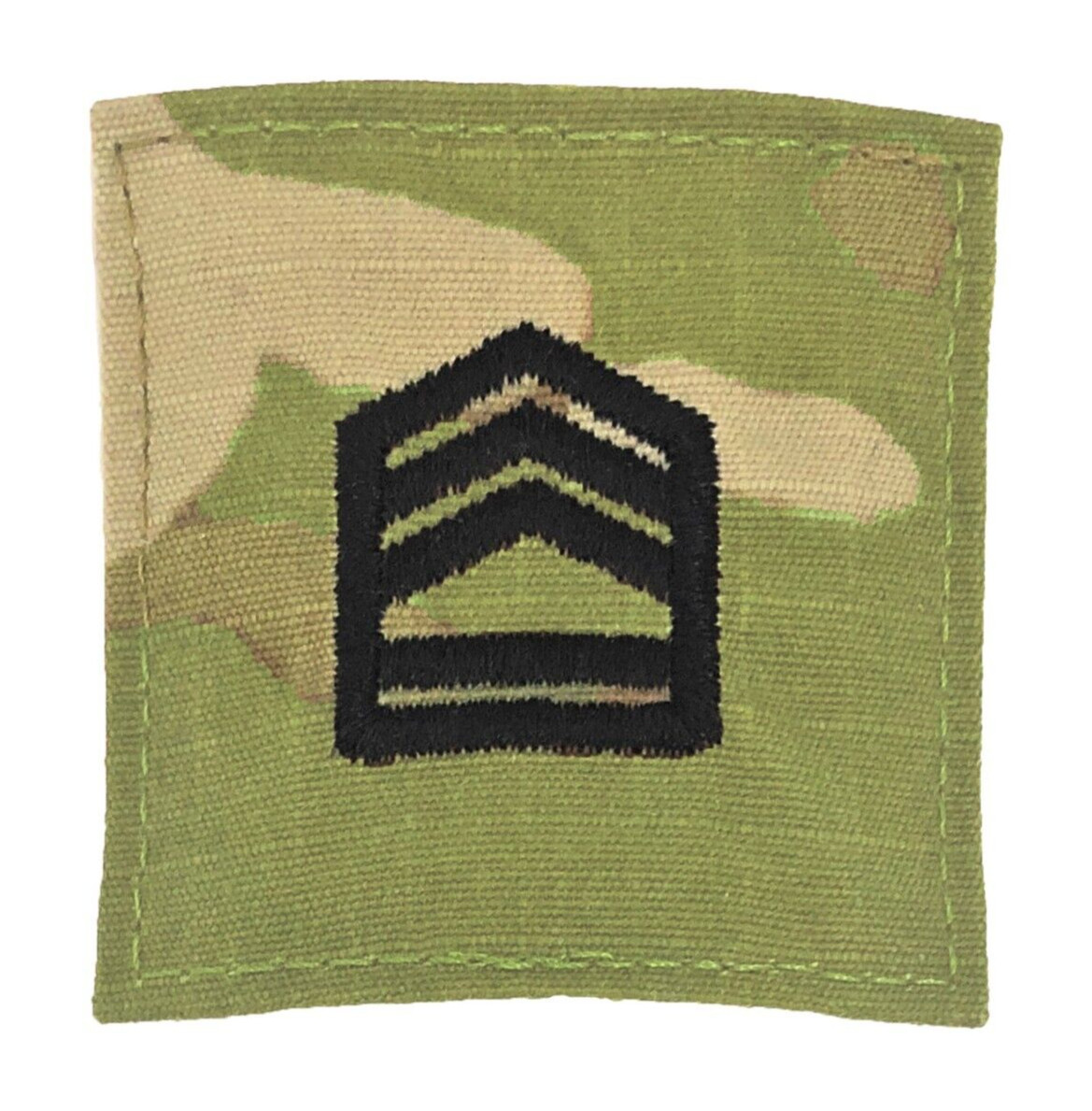 ROTC OCP 2X2 Rank Sergeant Fully Embroidered Closed ends w/Hook Fastener (ea)