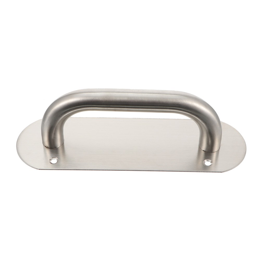 Stainless Steel Door Handle Pull Plate Commercial Door Handle Puller (Silver)