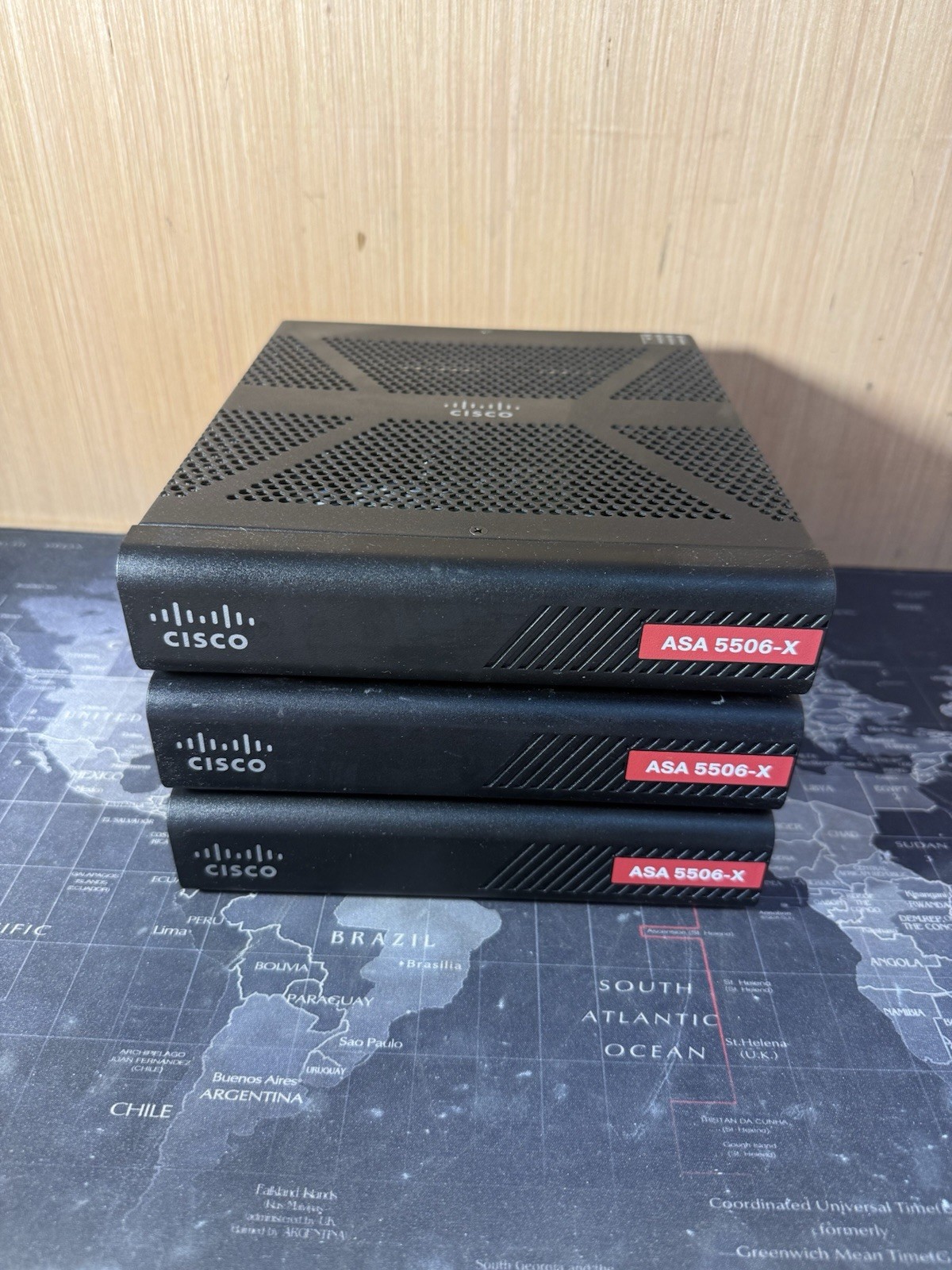 Lot of (3) Cisco ASA 5506-X  ASA5506 V07 Network Security Appliance Firewall