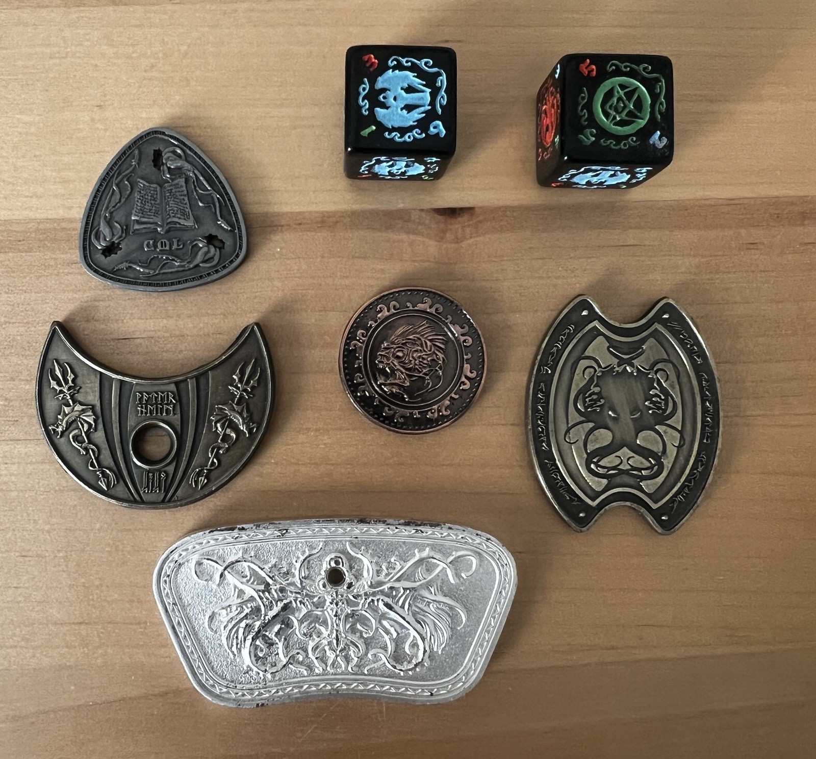 Fantasy Cthulhu Old Ones Coin Set LARP Board Game Role Playing RPG Dice Gaming