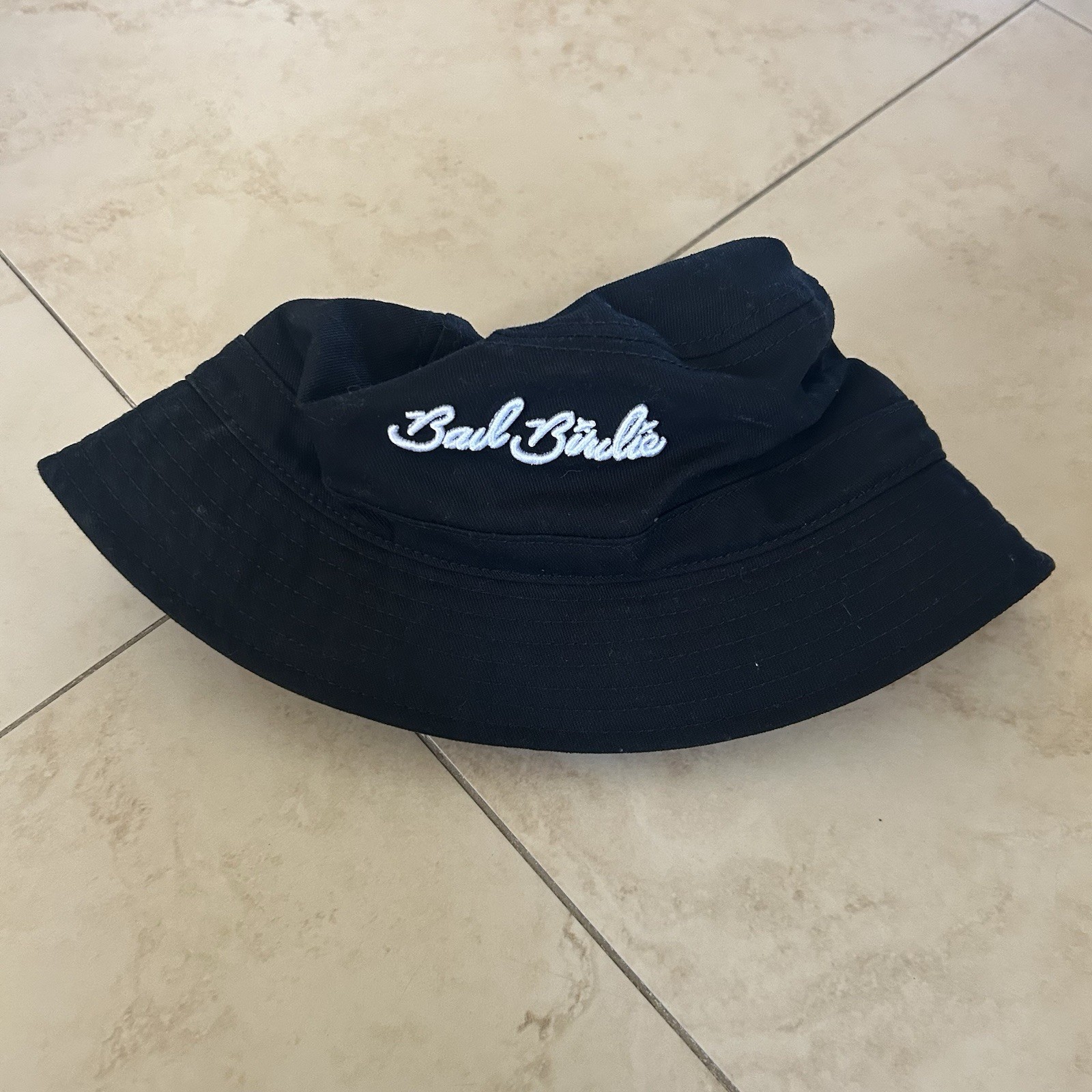 Bad Birdie Sun Bucket Golf Cap Hat. Black w/white Logo - Size L/XL