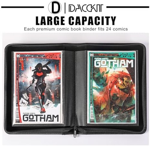 D DACCKIT Comic Binder，Comic Book Album with Sleeves Fits Regular Comics and ...