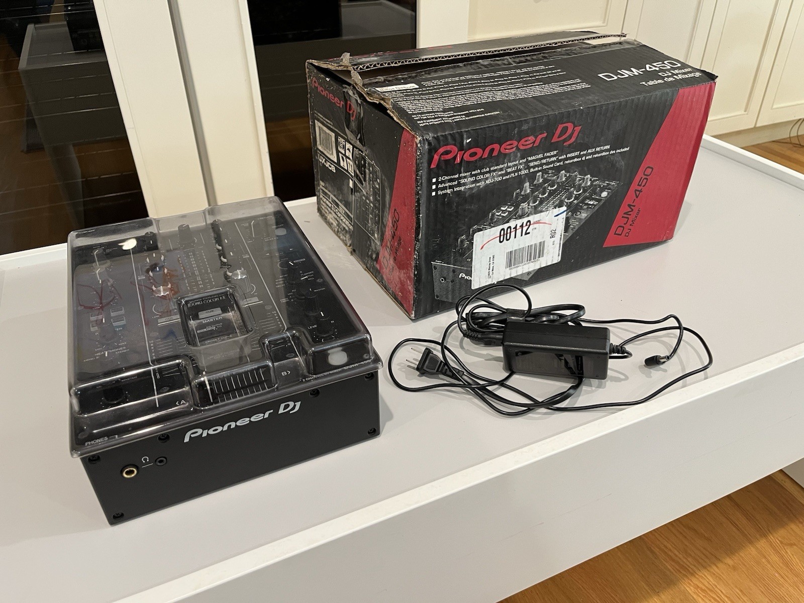 Pioneer DJ DJM-450 Scratch Mixer functions flawlessly VG+ Box Cover Decksaver