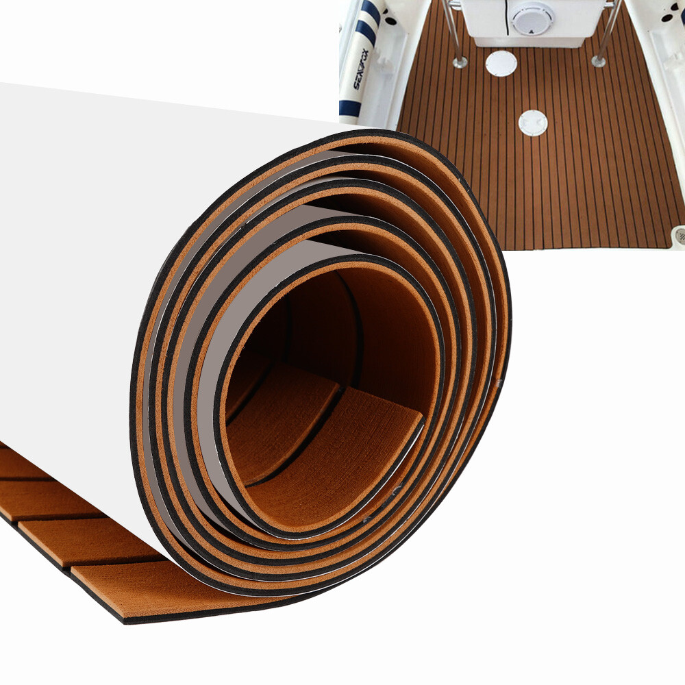 106*35" Yacht RV Boat Flooring Decking Sheet Pad EVA Foam Faux Teak Marine Mat