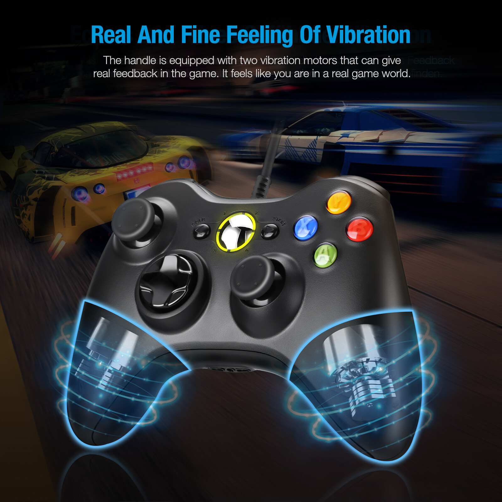 Wired Controller USB For PC Compatible With Xbox 360 / Windows 7 8 10 11 Gamepad