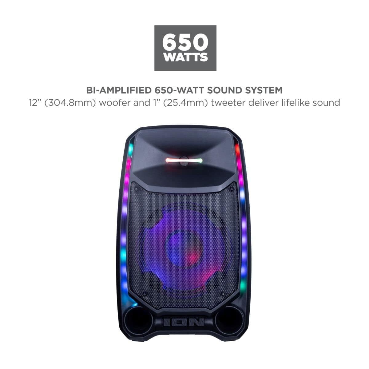 ION Audio PA Ultimate - PA System 650 Watt Bluetooth Speaker Sound System with