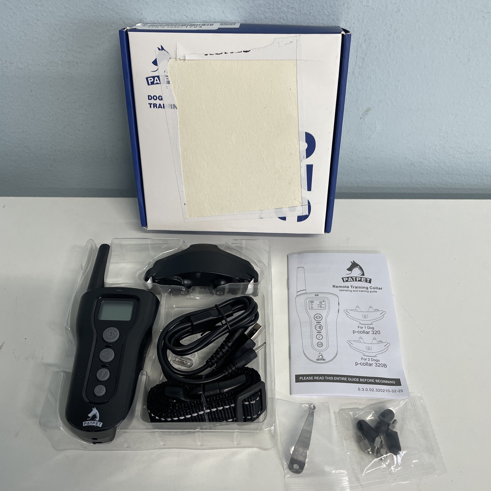 Patpet Remote Training Collar Single unit Open box (Factory packaged pieces)