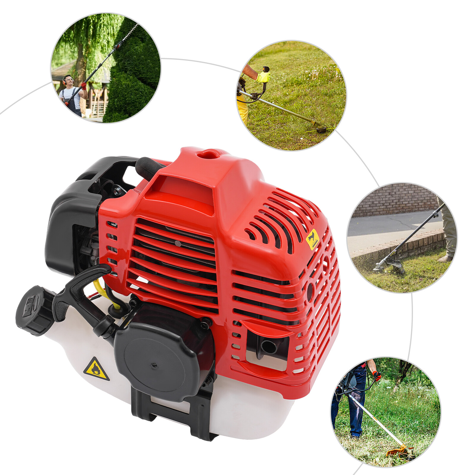 3HP Gasoline Engine Single-cylinder Hand-pull Engine Air Cooling 42.7CC 2 Stroke