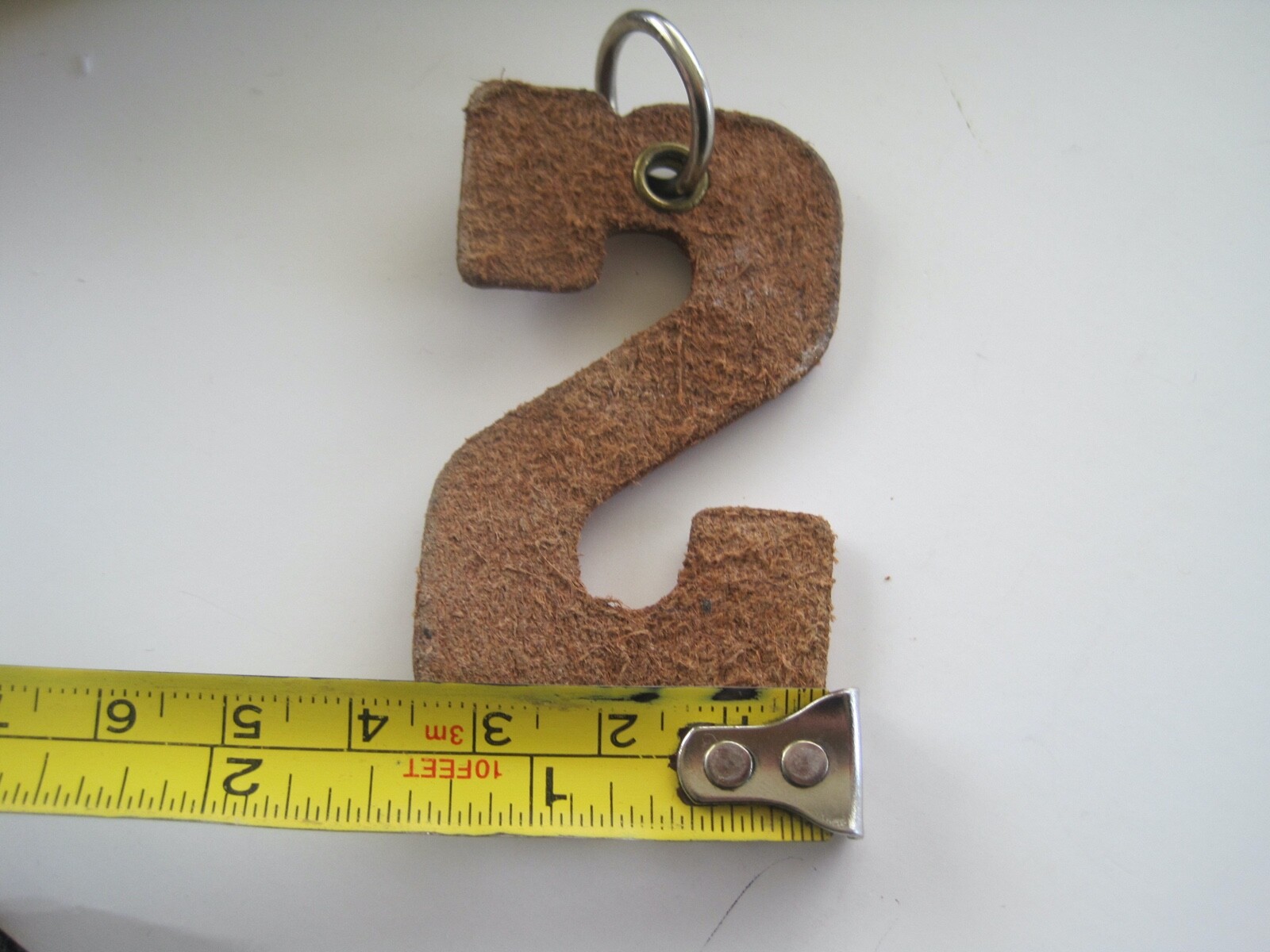 Leather S Keychain