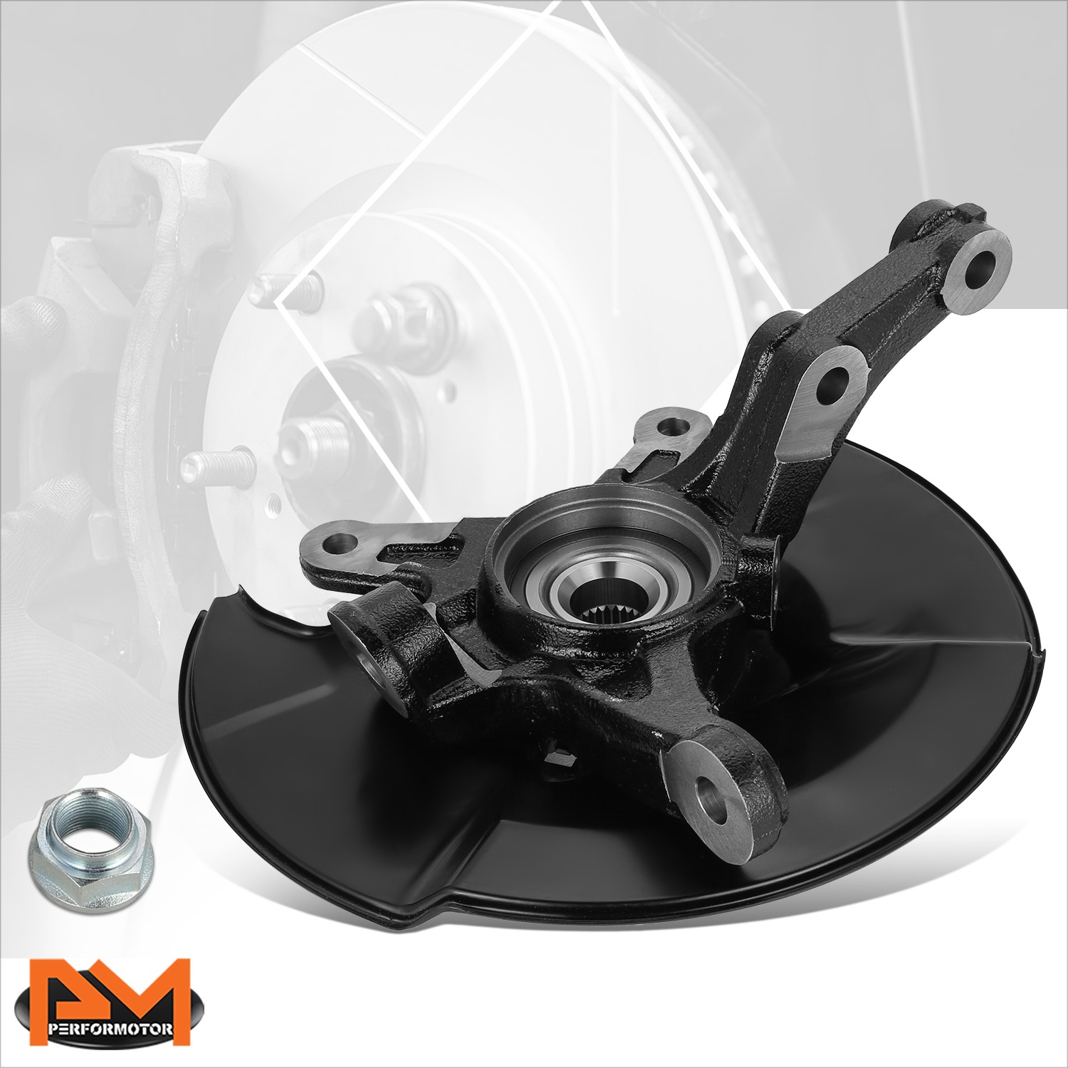 For 06-11 Honda Civic Front Right Side Loaded Wheel Bearing Hub Knuckle Assembly