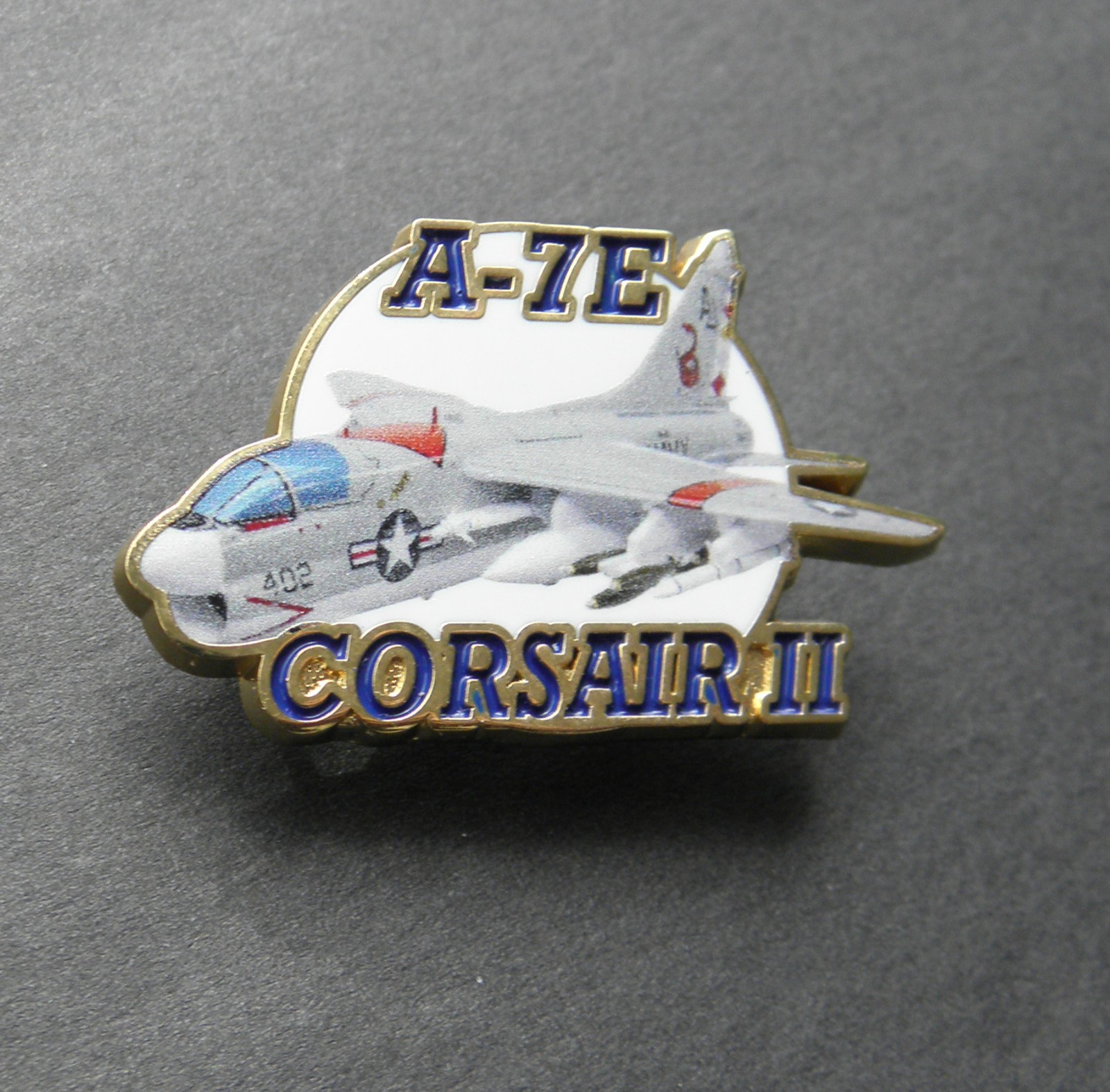 Corsair II A-7E USAF Navy Fighter Aircraft 1.1 INCHES PRINTED DESIGN WITH ENAMEL