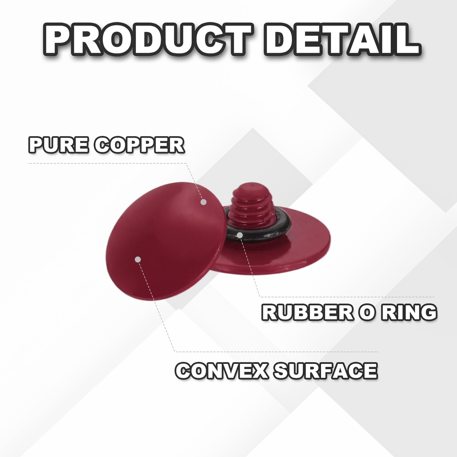 Camera Shutter Button, 10mm Convex Surface Shutter Release Button Dark Red