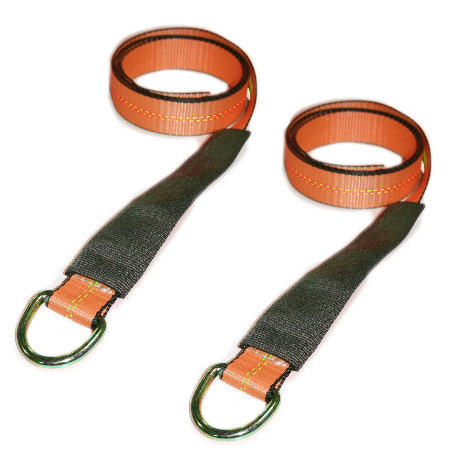 2 pack 2" x 8 FT Lasso Tie Down Wheel Tire Strap w/ Sliding Sleeve Protection