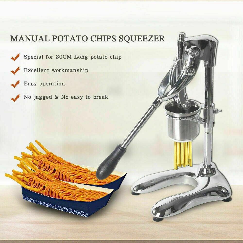 30CM Manual Long French Fries Squeezer Stainless Steel Potato Chip Container