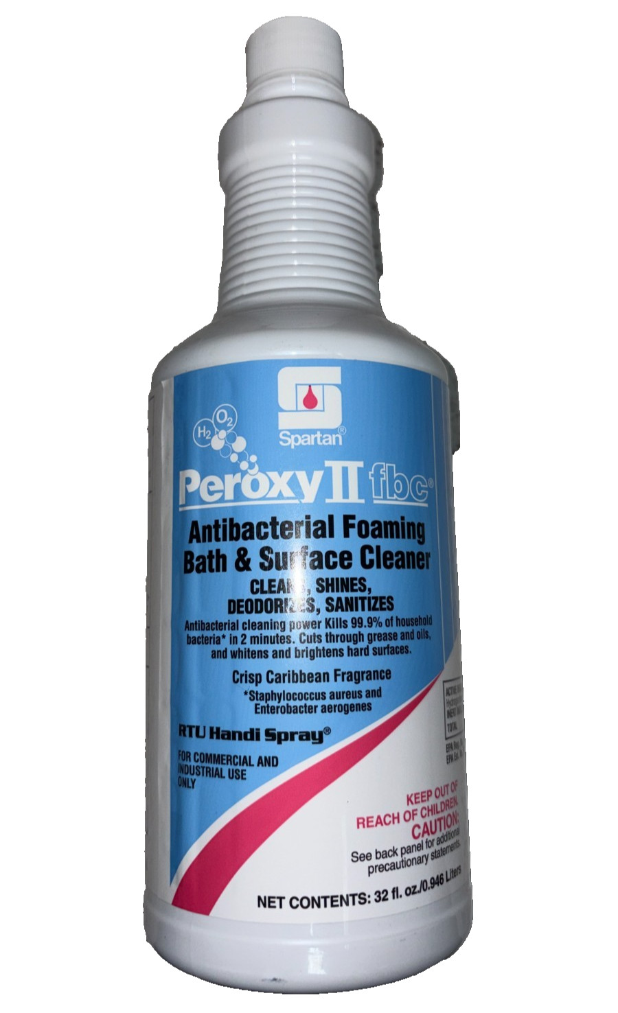 New 1 Quart Bottle Spartan Peroxy II FBC Foaming Bath & Surface Cleaner