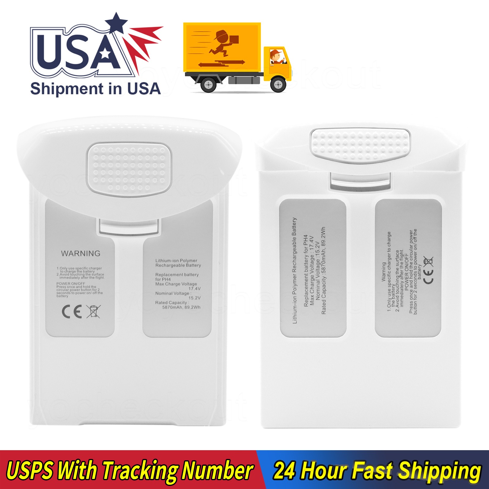 5870mAh Battery For DJI Phantom 4, Phantom 4 Advanced, Phantom 4 Pro Drones